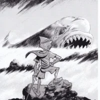 Pinocchio e la balena- tavola  21x29cm