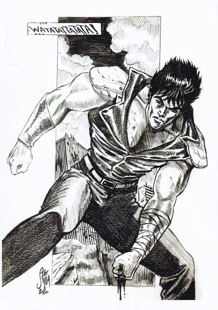 Kenshiro – Hokuto No Ken tavola di Statella  21x29cm