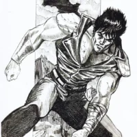 Kenshiro – Hokuto No Ken tavola di Statella  21x29cm