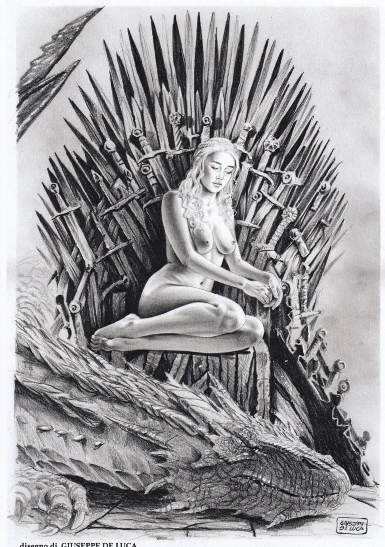 Il trono di spade di Giuseppe De Luca tavola 21x29cm