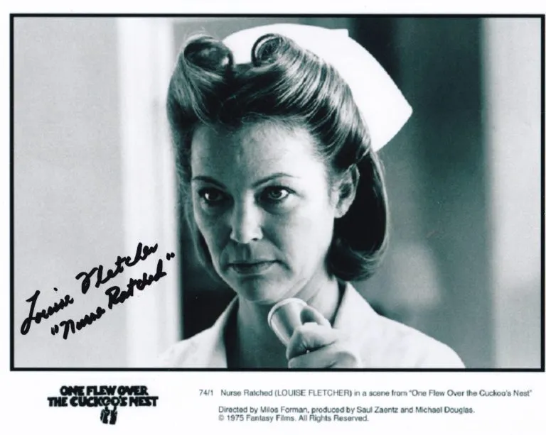 Louise Fletcher “One Flew Over the Cuckoo’s Nest” – hand signed photo 20x25cm foto autografata hl006