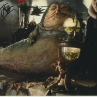 John Coppinger "Star Wars: Episode VI Return of the Jedi" (Jabba the Hutt) hand signed photo 20x25cm foto autografata