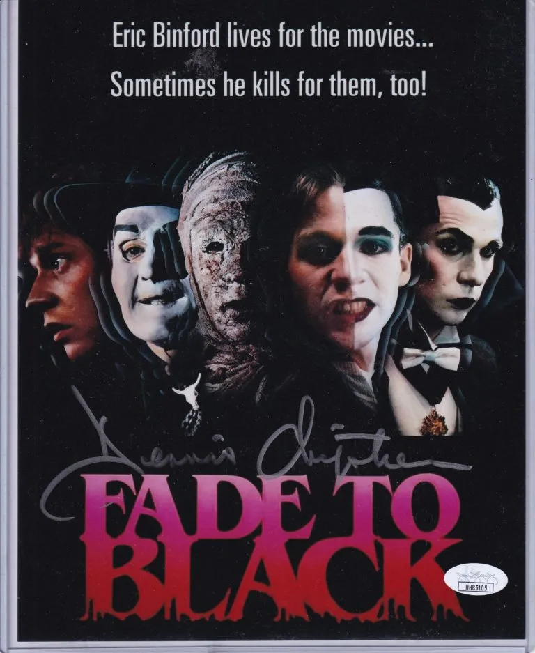 Dennis Christopher “Fade To Black” hand signed photo 20x25cm foto autografata COA JSA