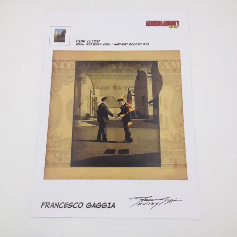 Tavola autografata da Francesco Gaggia – Pink Floyd Edizione limitata 35/100