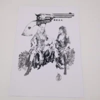 Tavola autografata da Lola Airaghi - "Le Pistolere"