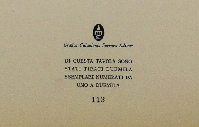 Tavola di Gioacchino Colizzi (Attalo) limited edition 113/2000