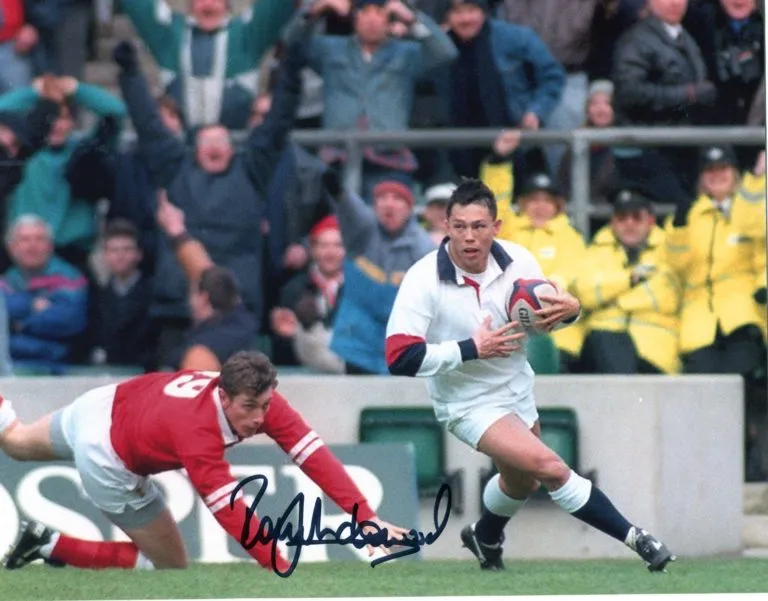Rory Underwood (rugby) – hand signed photo 20x25cm foto autografata