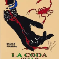 Sergio Martino "La coda dello Scorpione" hand signed photo 20x25cm foto autografata