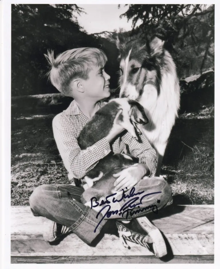 Jon Provost “Timmy in Lassie” hand signed photo 20x25cm foto autografata