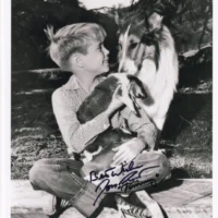 Jon Provost "Timmy in Lassie" hand signed photo 20x25cm foto autografata