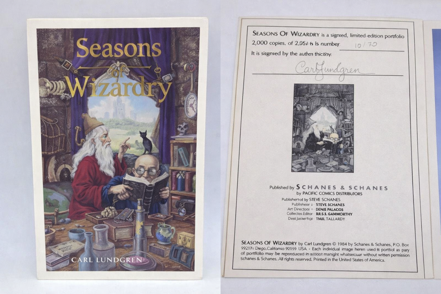 Portfolio "Seasons of Wizardry" di Carl Lundgren, 1984 autografato Limited edition 1070/2000