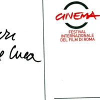 Erri De Luca  hand signed card 21x15cm card autografata