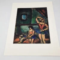 Ballerine con cane bianco di Georges Rouault - Stampa Offset Limited Edition