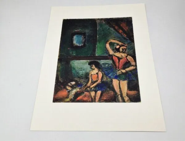 Ballerine con cane bianco di Georges Rouault - Stampa Offset Limited Edition