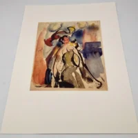 Donna con cappello di piume di Georges Rouault - Stampa Offset Limited Edition