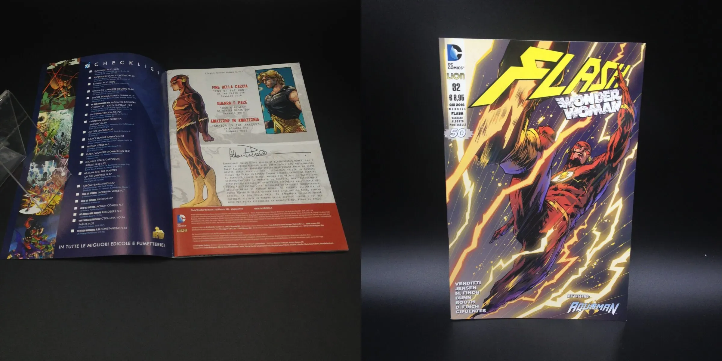 Flash Wonder Woman 32 variant cover autografato da Alberto Ponticelli