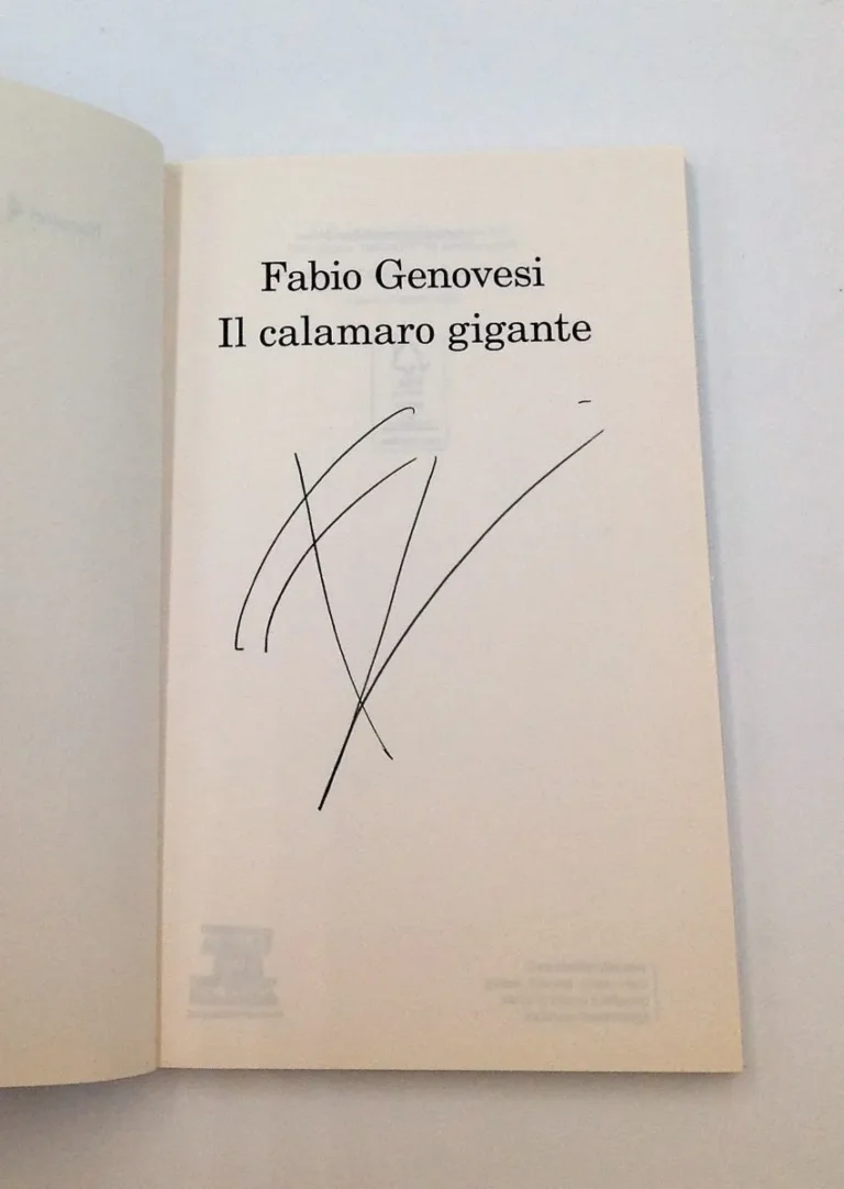 Il calamaro gigante autografato da Fabio Genovesi