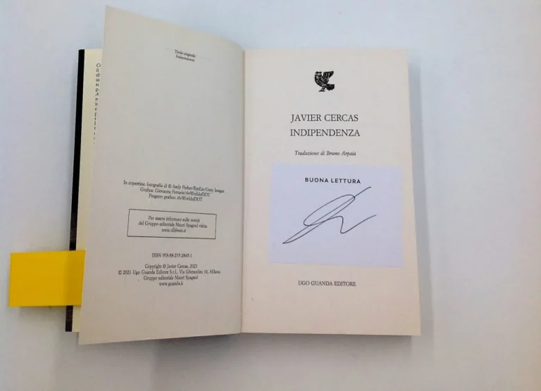 Indipendenza autografato da Javier Cercas