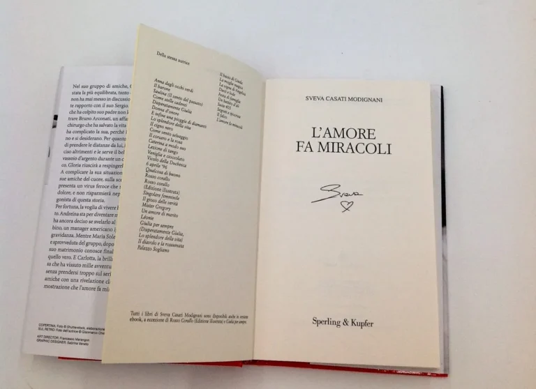 L’ amore fa miracoli autografato da Sveva Casati Modignani