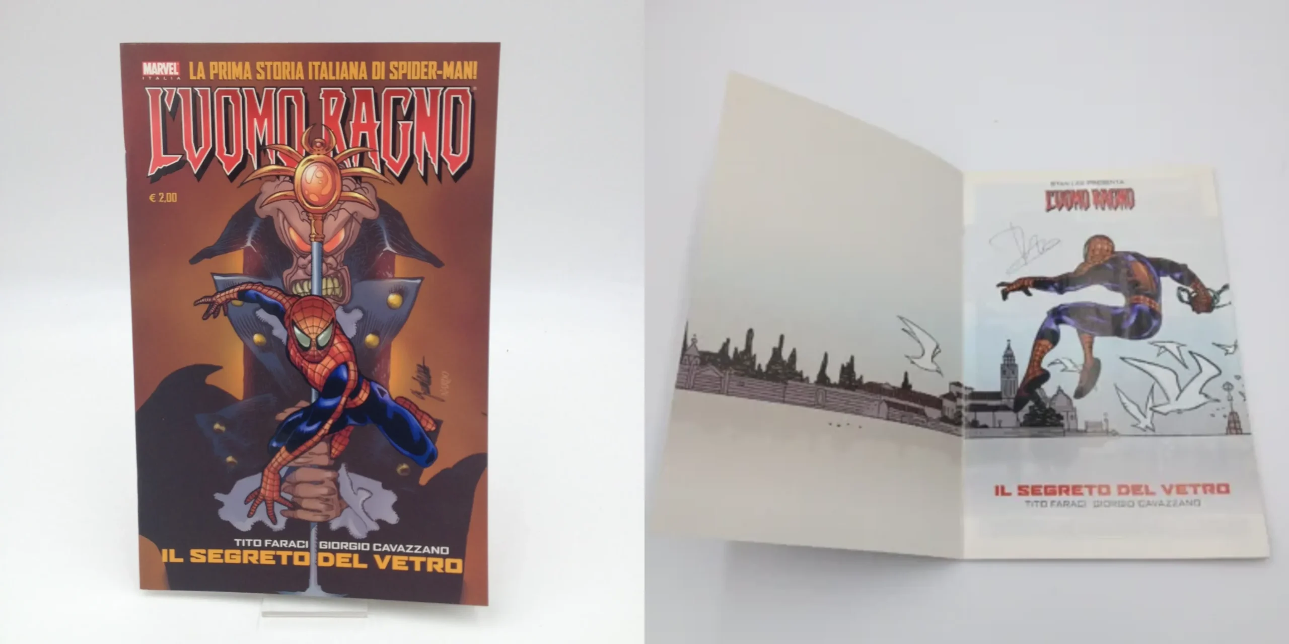 L'Uomo Ragno - Il segreto del Vetro fumetto autografato da Tito Faraci