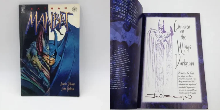 Manbat Batman Jamie Delano e John Bolton Titan Book autografato da John Bolton