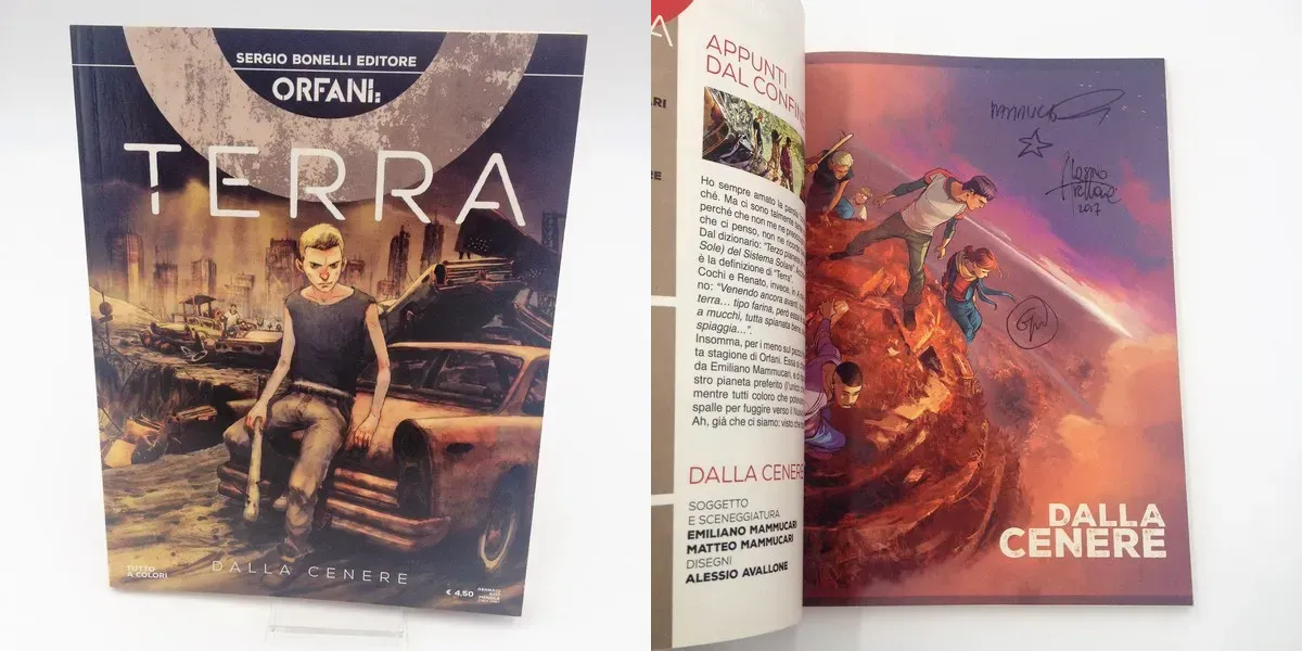 Orfani: Terra n°1 Dalla cenere autografato da Gipi, Alessio Avallone e Emiliano Mammuccari