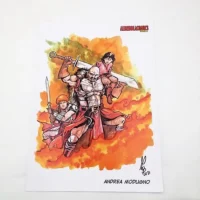 Tavola fantasy autografata da Andrea Modugno limited edition, 2021