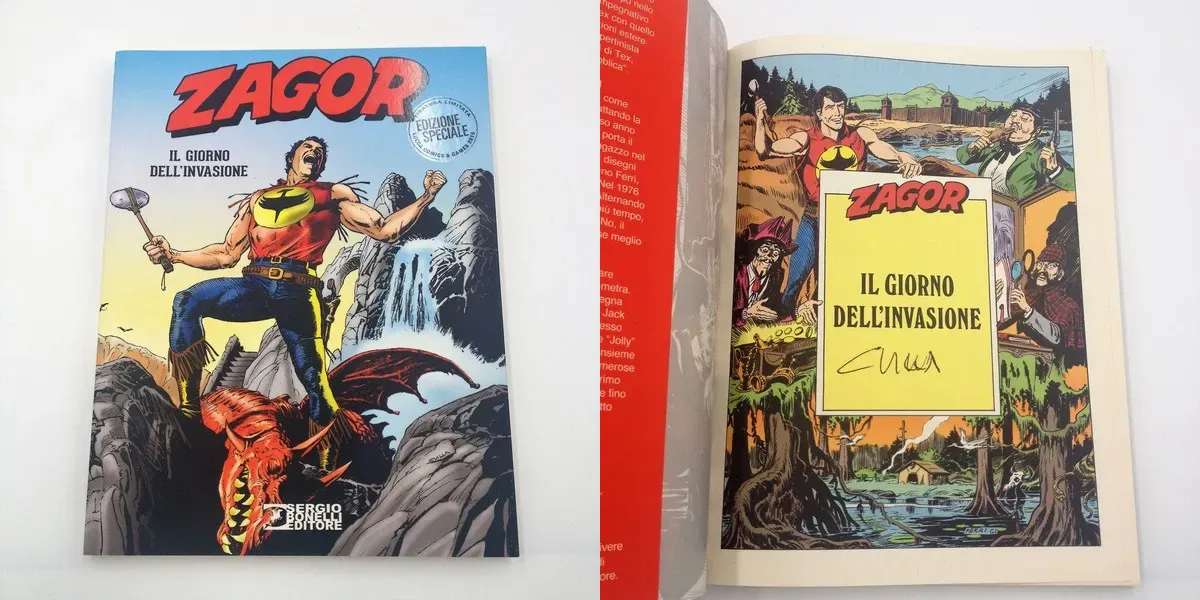 Zagor variant Lucca Comics 2015 autografato da Claudio Villa