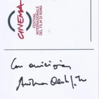 Andrea Occhipinti  hand signed card 21x15cm card autografata