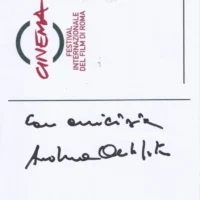 Andrea Occhipinti  hand signed card 21x15cm card autografata
