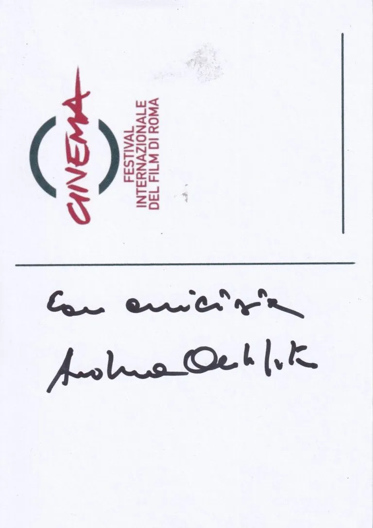 Andrea Occhipinti hand signed card 21x15cm card autografata