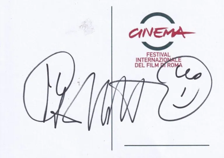 Sergio Castellitto hand signed card 21x15cm card autografata