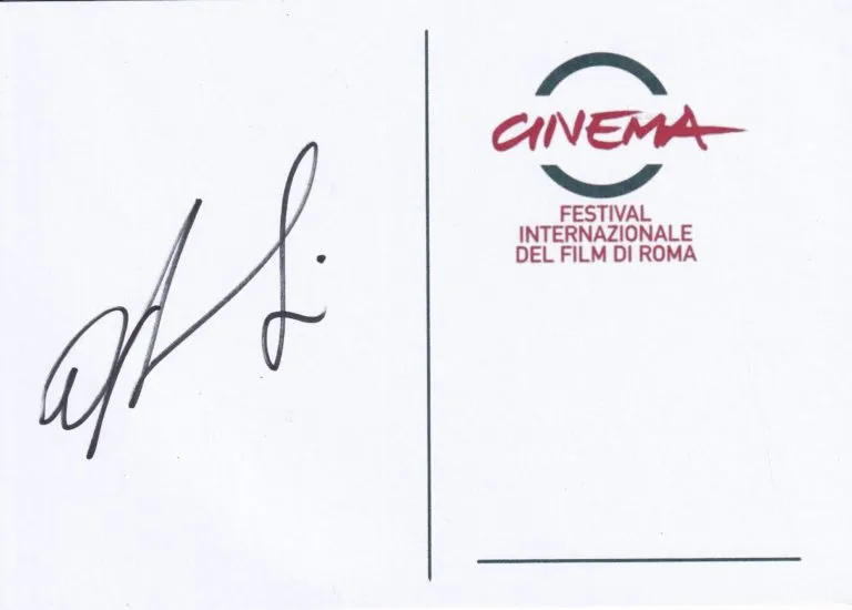 Francesco Scianna hand signed card 21x15cm card autografata