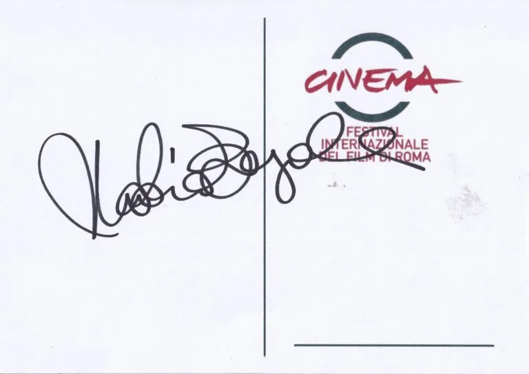 Nadia Bengala hand signed card 21x15cm card autografata
