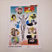 Diabolik, Dylan Dog, Tex e gli altri tavola autografata da Stefano Guerrasio limited edition, 2021