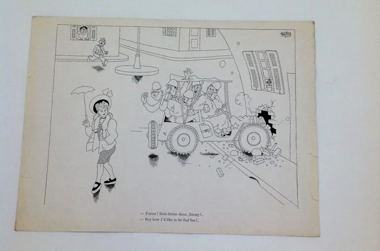 Dubout tavola stampata, Caricatura originale del 1944