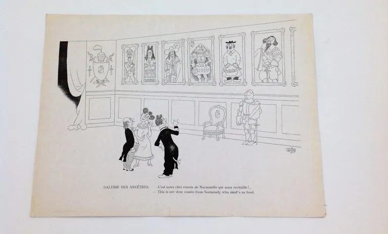 Dubout tavola stampata, Caricatura originale del 1944