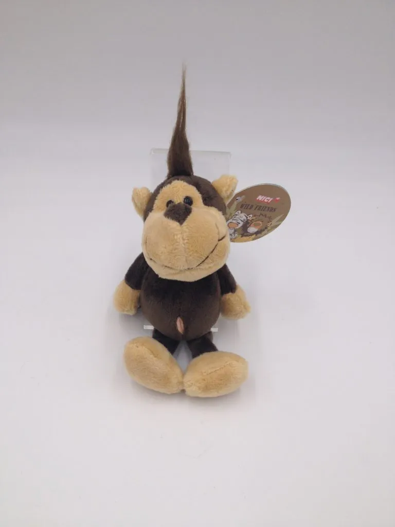 Nici Scimmia 15cm Peluche con ventosa e portachiave