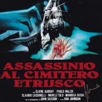 Sergio Martino "Assassinio al cimitero etrusco" hand signed photo 20x25cm foto autografata