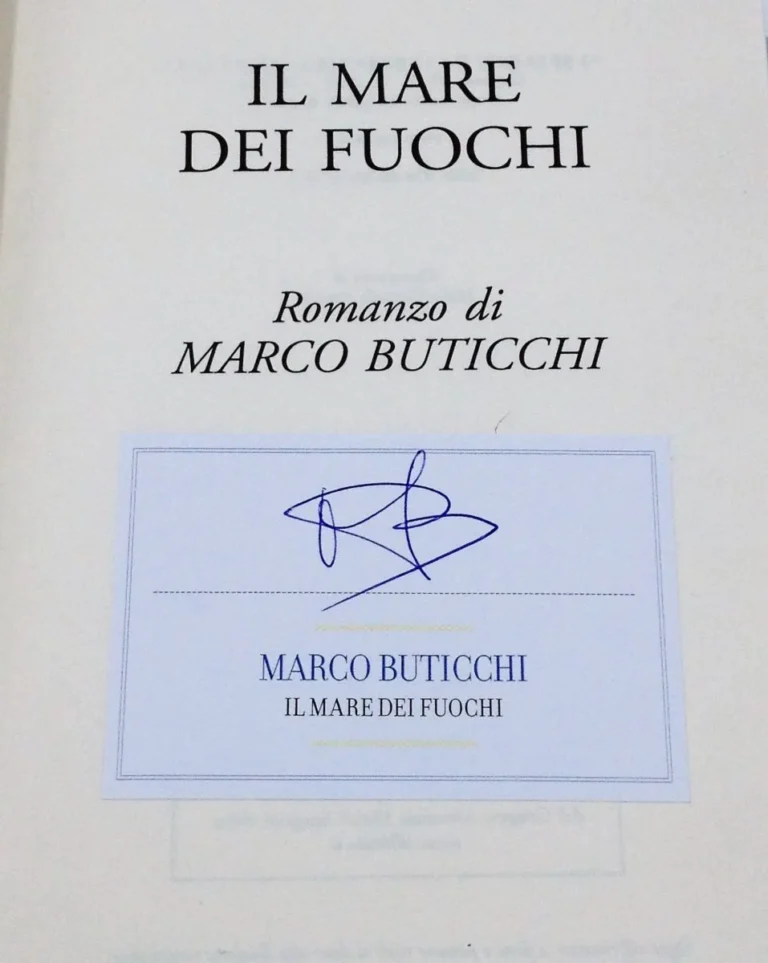 Il mare dei fuochi autografato da Marco Buticchi