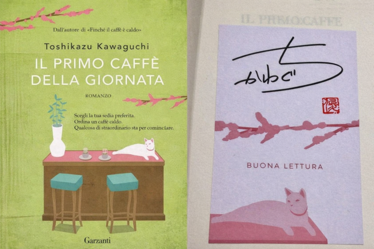 Il primo caffè della giornata autografato da Toshikazu Kawaguchi