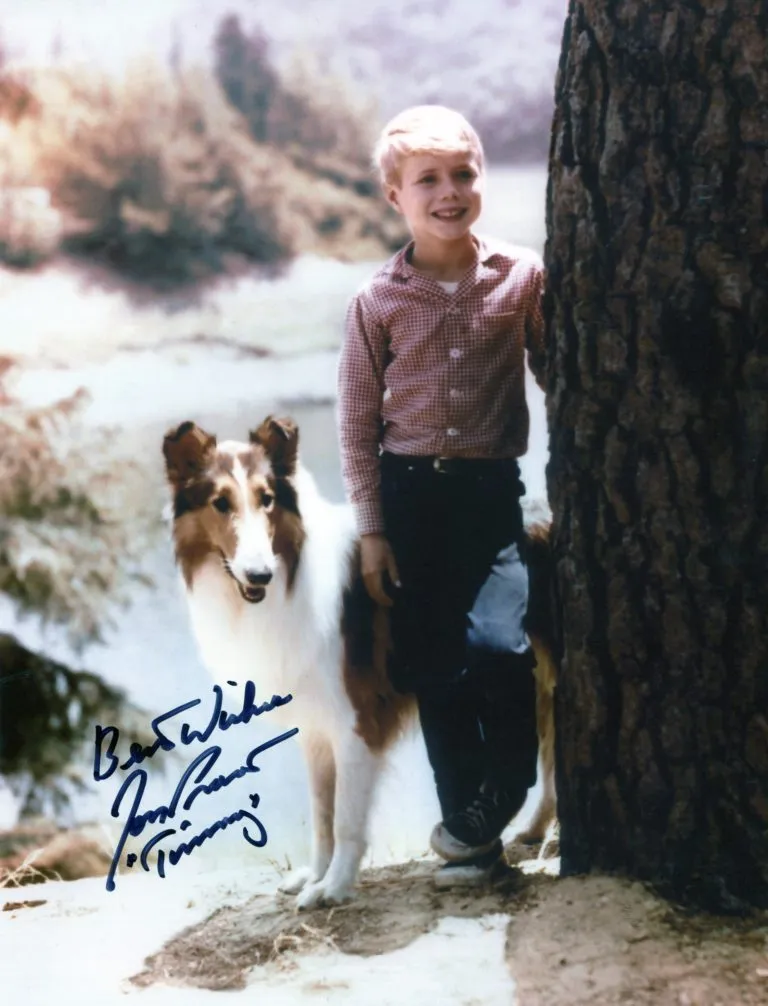 Jon Provost “Timmy in Lassie” hand signed photo 20x25cm foto autografata