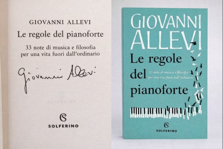 Le regole del pianoforte libro autografato da Giovanni Allevi