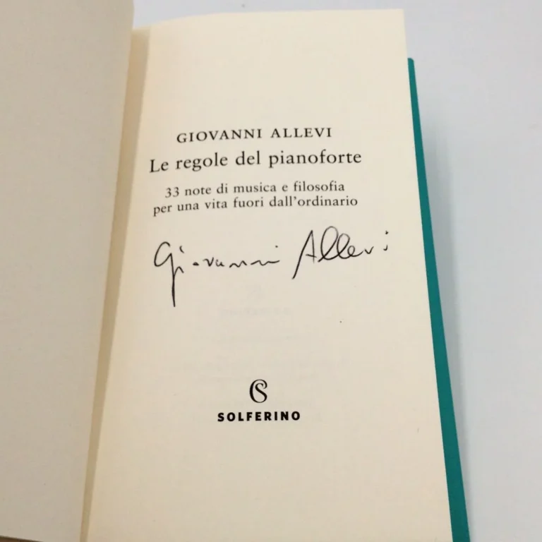 Le regole del pianoforte – LIBRO autografato da Giovanni Allevi