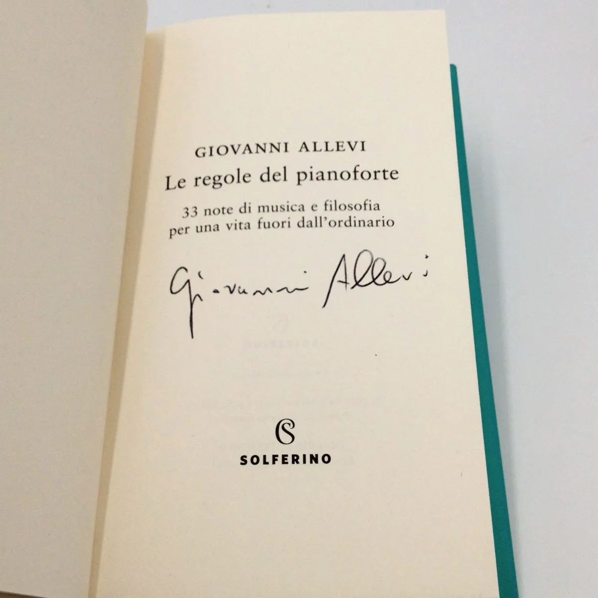 Le regole del pianoforte - LIBRO autografato da Giovanni Allevi
