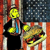 “Popeye Castor Oyl Poldo Classic Pop glicee V01” opera di John Efrem - open edition