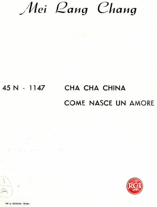 Mei Lang Chang - card ufficiale 1961 autografata + 45 giri