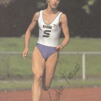 Andrea Thomas (atletica leggera) - hand signed card 10x15cm