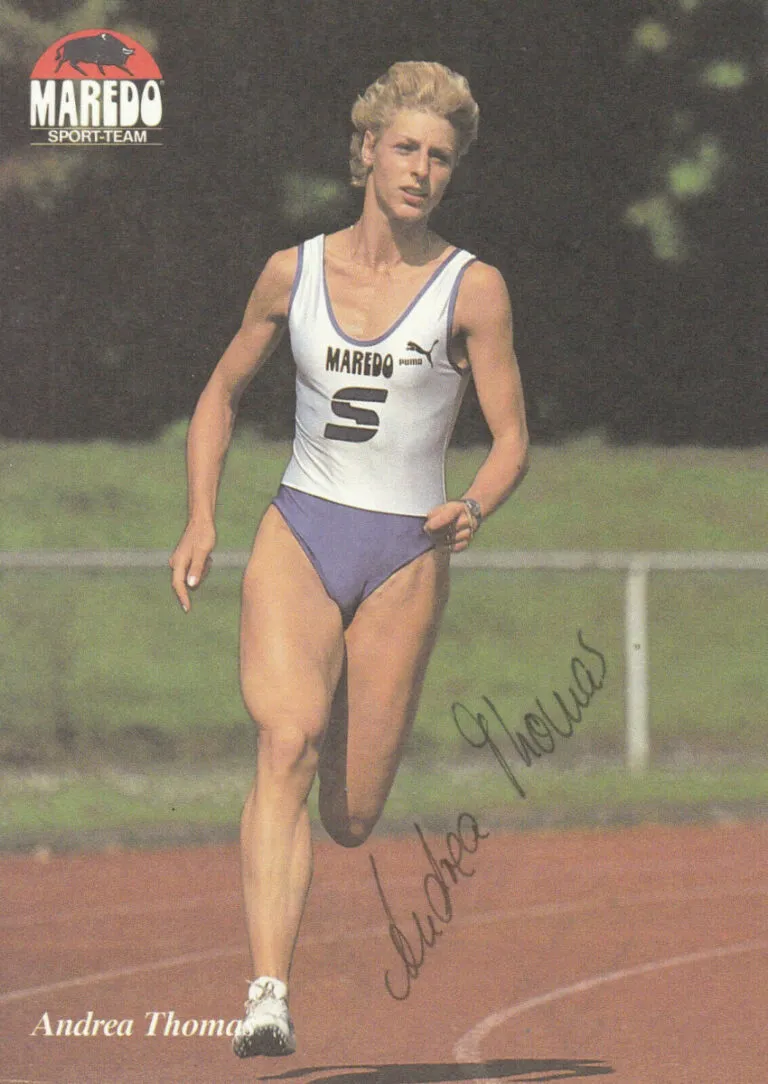 Andrea Thomas (atletica leggera) – hand signed card 10x15cm