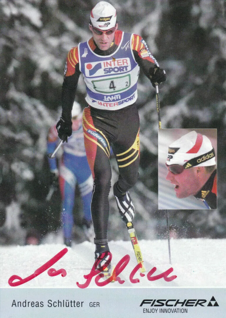 Andreas SCHLÜTTER (sci di fondo) – hand signed card 10x15cm